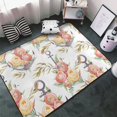 floral bouquets anchor aesthetic Area Rugs for Living Room Bedroom