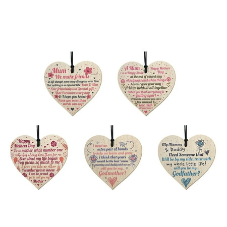 

New Mother s Day Decorations Wooden Love Pendant The Best-Gift for Mother
