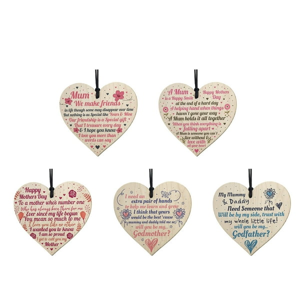 Miarhb New Mother S Day Decorations Wooden Love Pendant The Best Gift For Mother Walmart Com Walmart Com