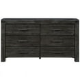 thumbnail image 3 of Bowery Hill 6 Drawer Solid Wood Dresser in Graphite, 3 of 6