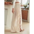 thumbnail image 6 of Womens Gingham Plaid Wide Leg Pants Y2k Lounge Pants Lace Up Loose Trousers  Color M, 6 of 8