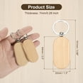 thumbnail image 2 of Uxcell Wooden Key Tag, 2.5"x1.3" Track Shape Wood Keychain Blanks Wood Engraving Blanks Unfinished Key Chain Tag for DIY Gift Crafts, Pack of 10, 2 of 6
