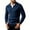Blue, variant on Sorvello Men's Fake Two Piece V Neck Cable Knit Sweater Long Sleeve Casual Fall Winter Pullover Top Layering Loungewear Army Green L