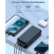 Tilnce 50000mAh Power Bank 30W PD Fast Charging Portable Charger with 4 Outputs Battery for iPhone 17 16 15 14 Samsung Galaxy Camping