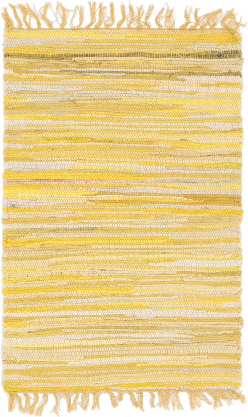 Unique Loom Striped Modern Area Rug, Yellow/OffWhite, 36" x 26