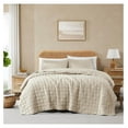 Beige King Size Quilt Bedding Set with Pillow Sham, Tan Ultra Soft