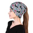 thumbnail image 6 of Bingfone Men Women Slouch Beanie Christmas Hat Dachshund Print Cap Hip-Hop Hat Headwear Hats Turban Unisex, 6 of 8
