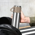thumbnail image 2 of InnotechSc Botella Termo de Acero Inoxidable de 500 Ml/16,9 Oz con Aislamiento Al Vacío y Taza para Café, Bebida Caliente y Frasco de Agua para Bebidas Frías, Juego Marrón, 2 of 10