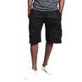 thumbnail image 2 of Men's Sports Cotton Linen Casual Loose Shorts, Multi-pocket Straight Leg Cargo Shorts for Spring Summer and Outdoor Work,Black,3XL, 2 of 8