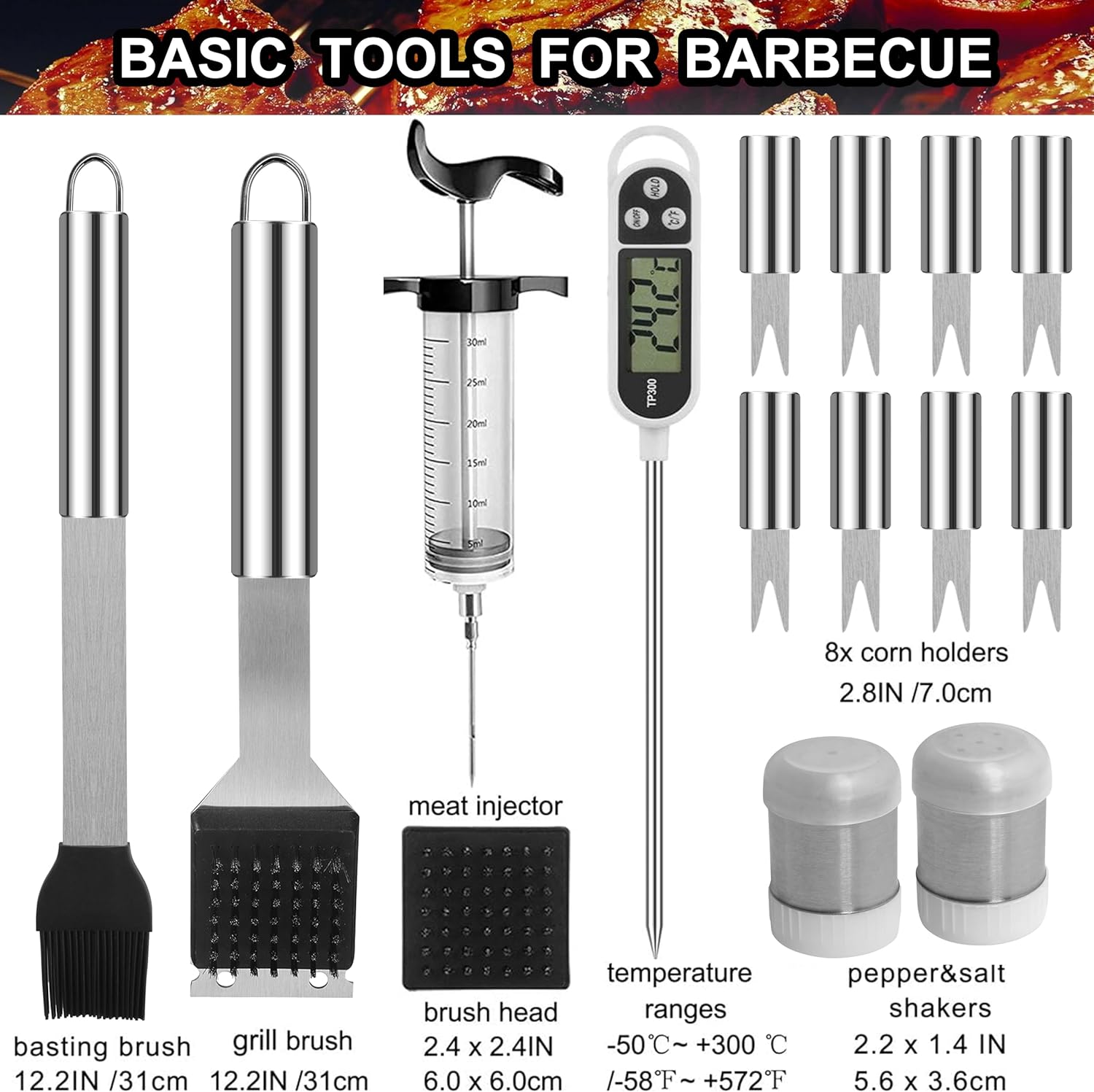 Grilljoy 24-Piece BBQ Grill Tool Set With Aluminum Case photo 4