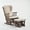 Beige, variant on Comfort Deluxe Glider Chair and Ottoman Set Grey