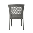 thumbnail image 5 of GDF Studio Bonnie Outdoor Wicker Stacking Dining Chairs, Set of 2, Gray, 5 of 6