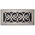 thumbnail image 2 of Decor Grates SPH410-NKL Scroll Floor Register, 4x10, Brushed Nickel Finish, 2 of 4