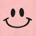 thumbnail image 5 of Dalix Smile Face Embroidered Soft Cotton Short Sleeve T Shirt Womens in Pink XL X-Large, 5 of 5