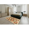 thumbnail image 4 of Ahgly Company Indoor Rectangle Contemporary Red Abstract Area Rugs, 2' x 3', 4 of 6