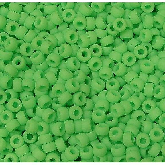 JOLLY STORE Crafts Matte Lime 6.5x4mm Mini Pony Beads, Made in USA, 1000pcs
