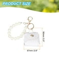 thumbnail image 2 of Uxcell PU Leather Handbag Keychain, Coin Purse Keychain Cute Pendant Keychain Earphone Pouch White, 2 of 6