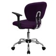 thumbnail image 2 of Mid-Back Purple Mesh Padded Swivel Task Chair with Chrome Base and Arms, 2 of 7