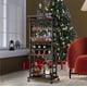 thumbnail image 4 of Carrito de Bar MILEFA de 4 Niveles con Ruedas, Metal Negro y Tablero, 4 of 8