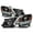 Clear Lens with Black Housing, variant on AKKON - For 2006-2011 Lexus GS300 GS350 Xenon Type Model LED Strip DRL Black Headlights Headlamps - Pair
