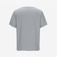 thumbnail image 7 of Ceisia Men's Solid Color Imitation Denim T-Shirt with Round Neck Short Sleeve Loose Fit Casual Summer Top Gray Gifts for Father 2X, 7 of 7