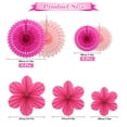 thumbnail image 3 of VEGCOO 17-Pack Pink Paper Fan Decor - Honeycomb Party Set for Birthdays, Weddings & Baby Showers, 3 of 7