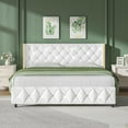thumbnail image 7 of DreamCurship King Size Bed Frame, King Bed Frame with Headboard and Footboard, Modern Upholstered Bed Frame, Beige, 7 of 7