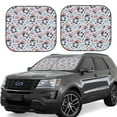 thumbnail image 2 of Bingfone I Love USA Windshield Sun Shade 2-Piece Foldable Car Front Window Sunshade for Most Sedans SUV Truck-Small, 2 of 7