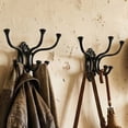 thumbnail image 1 of Ganchos De Hierro Perchero decorativo de hierro forjado negro para colgar en la pared de la cocina y el balcón. Rkxzt, 1 of 7