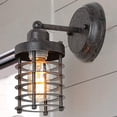 thumbnail image 2 of LNC Applique Murale Mini Cage Industrielle de Ferme Brun Rouille, 2 of 4