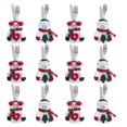 thumbnail image 1 of 12 Christmas Decorative Pocket Tablecloths Holiday Christmas Gifts (snowman), 1 of 5