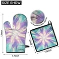 thumbnail image 6 of Tie Dye Pattern Kitchen Oven Mitt and Pot Holder Sets 4 Pcs for Baking, Cooking and Grilling, Heat Resistant Up To 392 °F, 6 of 7
