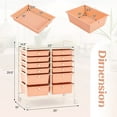 thumbnail image 3 of Gymax 12-Drawer Rolling Storage Cart w/ 2 Sizes Plastic Drawers Skin Pink, 3 of 10
