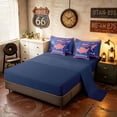 thumbnail image 5 of Manfei 250 Years of Freedom King Bedding, USA Flag Map King Bed in a Bag, Blue Red White, Navy Reversible 7pcs, 5 of 6