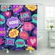 thumbnail image 1 of ABPHQTO Cortina de ducha Abstract Pop Comicspeech Bubbles Modern para niñas y niños 152x180 cm ABPHQTO PKNMT60x72Shower-6711, 1 of 2