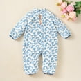 thumbnail image 2 of XDZJLR Fleece Baby Pajamas Winter Romper Jumpsuit Long Sleeve Leopard Print Cozy Outfit Playwear Toddler Infant Baby Light Blue 6-9 Months, 2 of 4