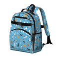 thumbnail image 2 of Multicolor Cat and Paw Print Blue Cute School Backpack Bag for School with Padded Back and Adjustable Shoulder Straps 15.25"x11.5"x5.25", 2 of 5