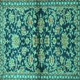 thumbnail image 1 of Ahgly Company Indoor Square Persian Turquoise Blue Traditional Area Rugs, 5' Square, 1 of 4