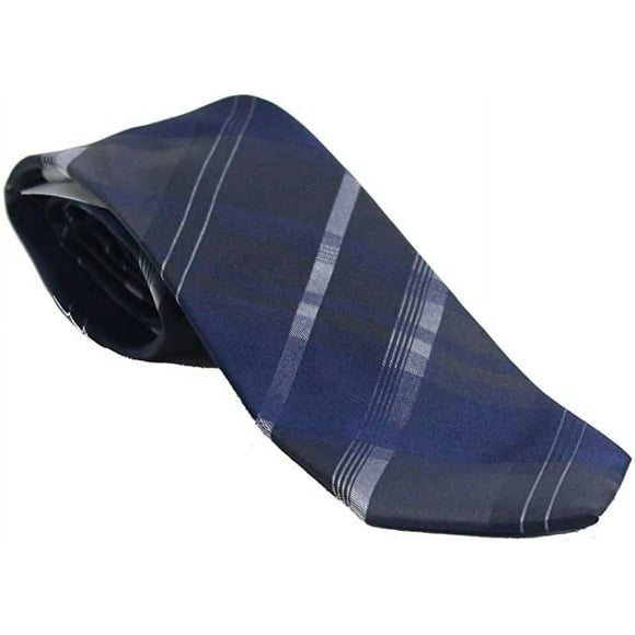 Kenneth Cole Reaction Cravate à Carreaux Patchwork pour Hommes (Bleu Foncé)