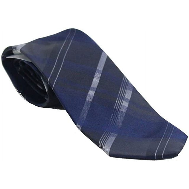 Kenneth Cole Reaction Cravate à Carreaux Patchwork pour Hommes (Bleu Foncé)