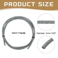 thumbnail image 2 of Uxcell 1.1 Yards Bolo Tie Cord 3mm Diameter Round Braided Leather Strip 1 Meter Long for Bracelet Necklace Beading, Light Gray, 2 of 7