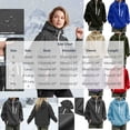 thumbnail image 2 of Tsivenald Women's Fashion Solid Color Long Sleeve Pocket Zipper Outdoor Waterproof Rain Jackets Windbreaker Coat, Blue S-2XL, 2 of 7