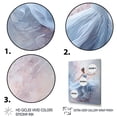 thumbnail image 3 of Designart "Ballet Solitude in Blue and White I" Abstract Canvas Wall Art - Modern Blue Abstract Spirals Hallway Wall Art Decor, 3 of 6