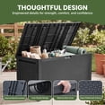 thumbnail image 5 of Uforic 90 Gallon Outdoor Storage Deck Box, Lockable Resin with Handles, Waterproof & UV Resistant, Dark Grey for Patio Furniture & Garden Tools, 5 of 8