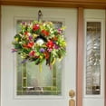 thumbnail image 2 of Harpi Spring Wreaths for Front Door Clearance, Greenery Summer Wreath, Flower Wreath Spring and Summer Flower Wreath Front Door Simulation Dried Flower Wreath Buttercup Green Plant Eternal Flower, 2 of 7