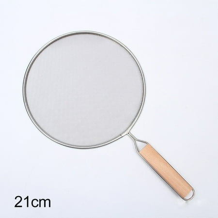 

Stainless Steel Oil Splatter Screen Frying Pan Mesh Guard Kitchen Cooking Handle
