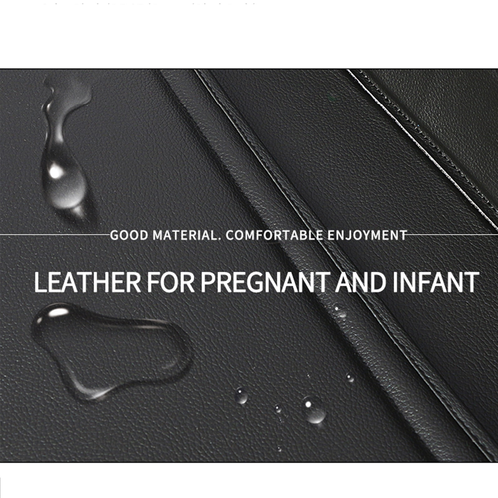 LSLJS Car Seat Organizers, PU Leather Backseat Protector with 5 Storage Pocket & Garbage Bag, Waterproof Car Rear Hanging Storage Shelf Back Seat Storage Bag Kick Mats Universal Interior Accessories