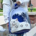 thumbnail image 4 of Carrying Bag Space Pet Backpack Breathable Portable Transparent Backpack Puppy Dog Transport Carrier Space Capsule Bag D, 4 of 5