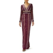 Adrianna Papell Beaded Column Gown