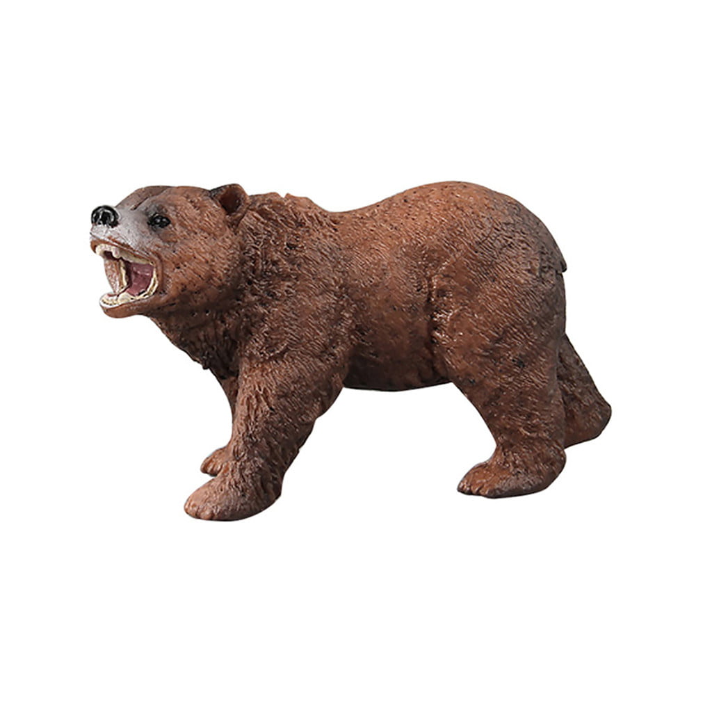 Simulation Plastic Wild Animal Model Toys For Children Little Black Bear FamilyG 